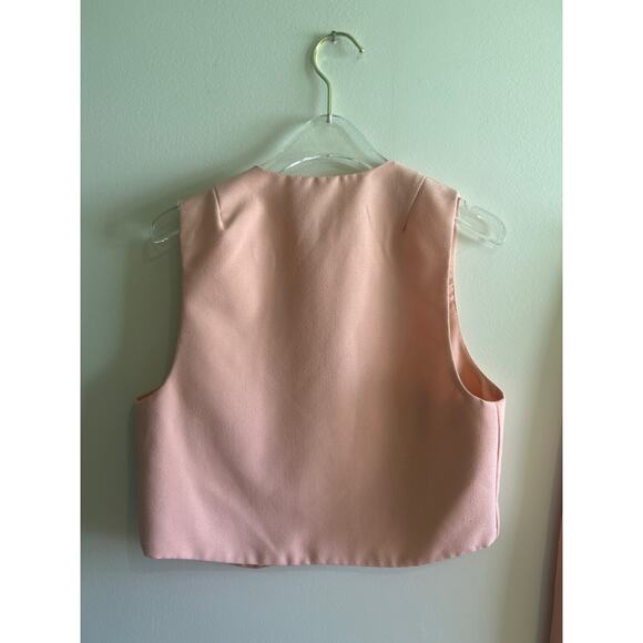 Vintage peach two-piece polyester pants suit size 7/8
70s disco era - Picture 4 of 6